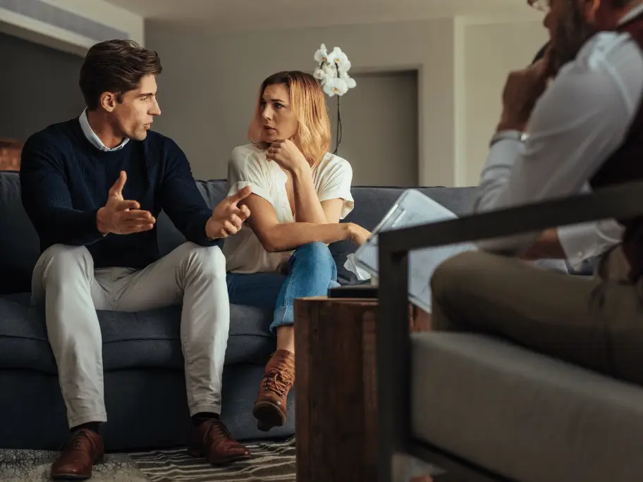 Premarital counselling session focusing on trust and communication